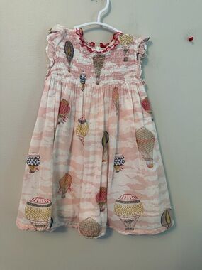Pink Chicken Pink Hot Air Balloon Smocked Dress